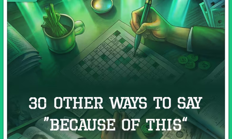 30 Other Ways to Say Because of This