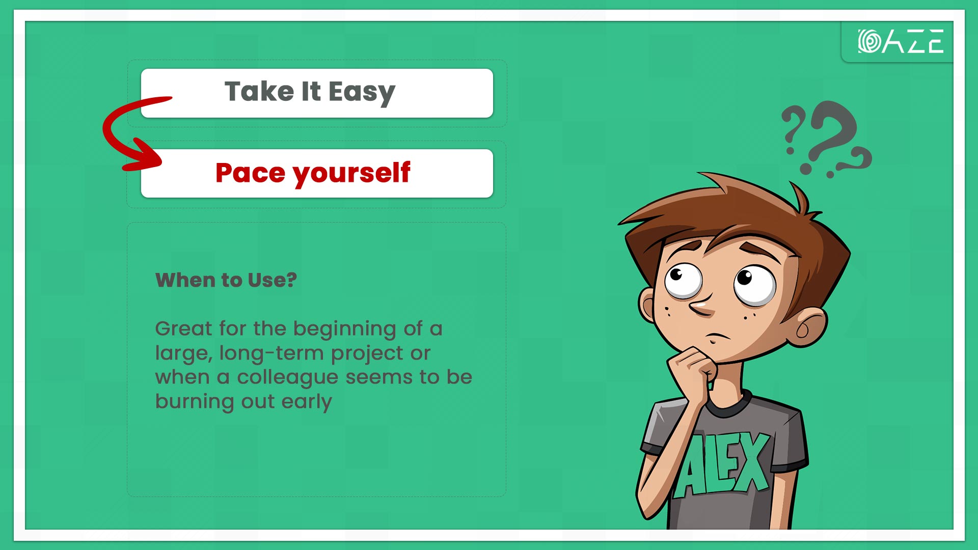 Pace yourself