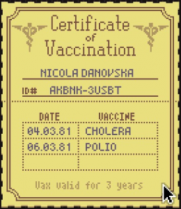 Certificate of Vaccination