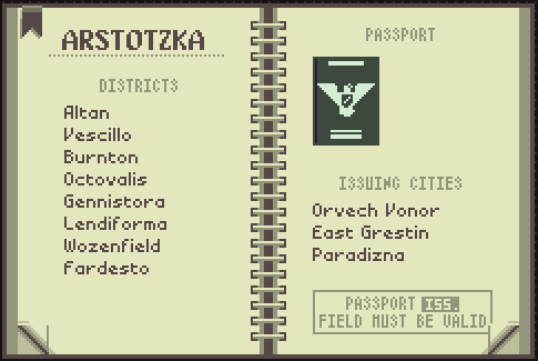 arstotzka districts