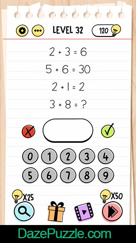 Brain Test Level 32 Answers • Game Solver