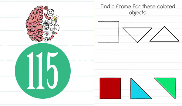 Brain Test Level 115 Find A Frame For These Colored Objects Answer