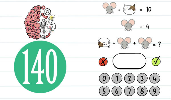 Brain Test: Tricky Puzzles 🧠 Puzzle game level 140 Solution 