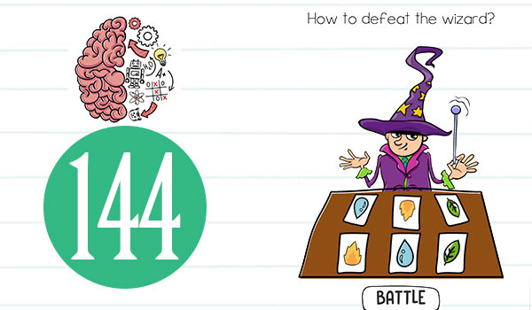 Brain Test Level 144 How to defeat the wizard Answer - Daze Puzzle