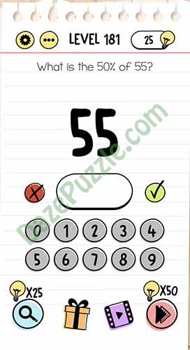 what is the 50 of 55 brain test