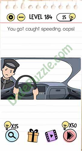 you got caught speeding oops brain test