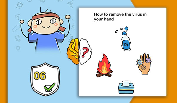 brain out beat virus level 6