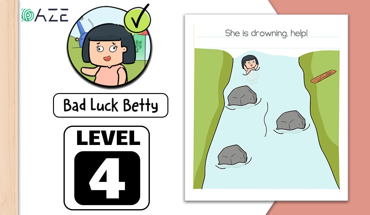 Daze Puzzle Blog - Brain Test 2 Bad Luck Betty Level 4 Answer, via