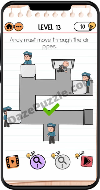 Brain test 2 prison escape level 2 Walkthrough solutions 