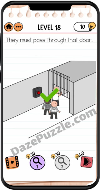 brain test 2 prison escape level 18 answer