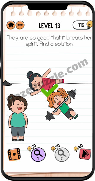 brain test 2 fitness with cindy level 13 answer