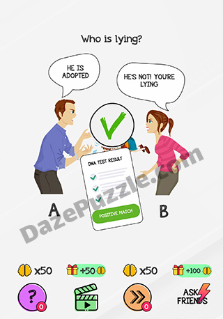 Braindom Level 140 Who is lying Answer - Daze Puzzle