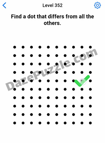 Easy Game Level 352 Find a dot that differs Answer - Daze Puzzle