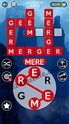 wordscapes level 139 answer