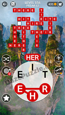 wordscapes level 156 answer
