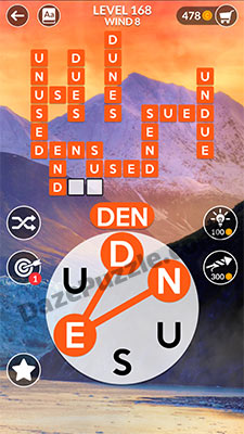 wordscapes level 168 answer