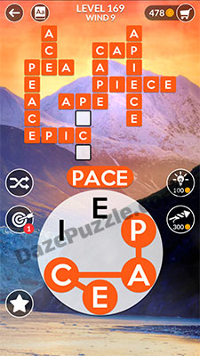 wordscapes level 169 answer