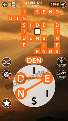 wordscapes level 185 answer