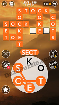 wordscapes level 189 answer