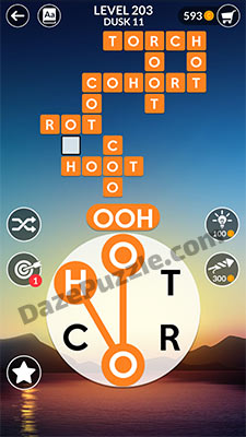 wordscapes level 203 answer