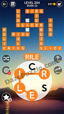 wordscapes level 204 answer
