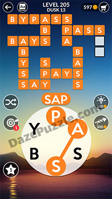 wordscapes level 205 answer