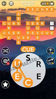 wordscapes level 212 answer