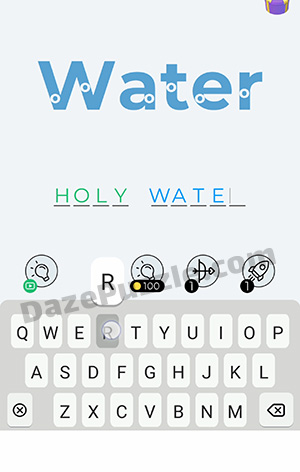 Dingbats Level 103 (Water) Answer