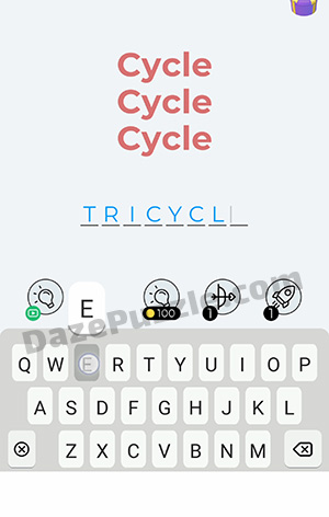 Dingbats Level 105 (Cycle) Answer