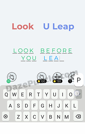 Dingbats Level 131 (Look U Leap) Answer