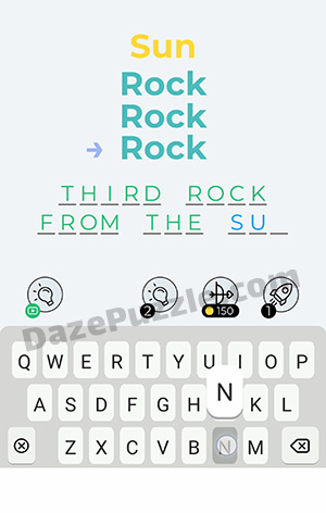 Dingbats Level 162 (Sun Rock Rock Rock) Answer