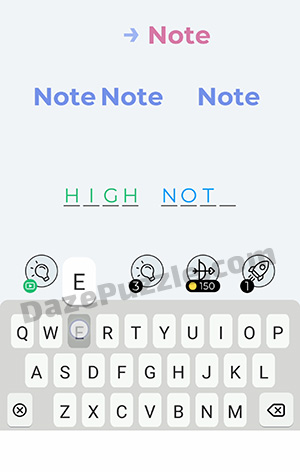 Dingbats Level 203 (Note) Answer