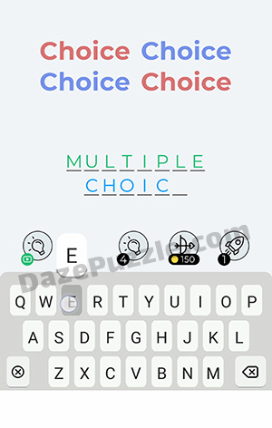 Dingbats Level 215 (Choice Choice) Answer