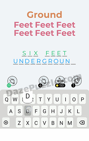 Dingbats Level 221 (Ground Feet Feet Feet) Answer