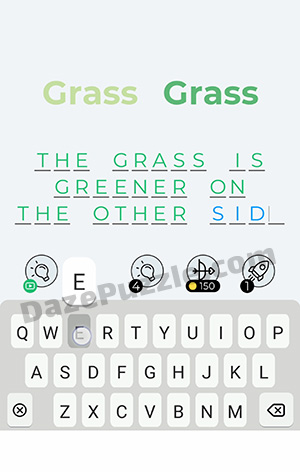 Dingbats Level 232 (Grass Grass) Answer