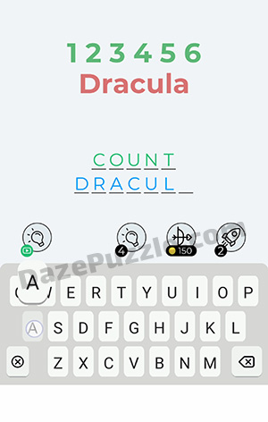 Dingbats Level 287 (1 2 3 4 5 6 Dracula) Answer