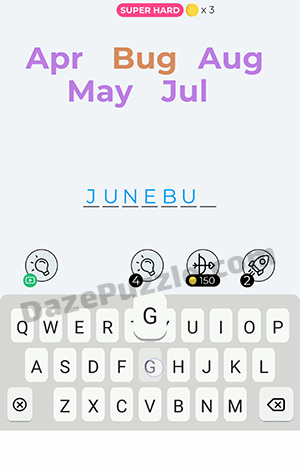 Dingbats Level 307 (Apr Bug Aug May Jul) Answer