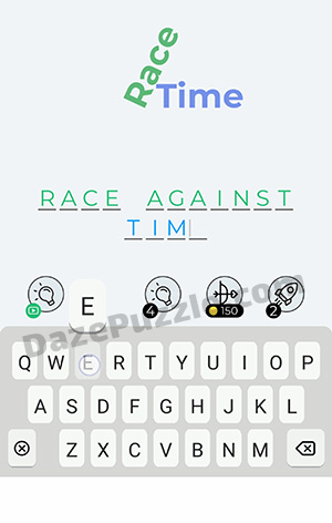 Dingbats Level 315 (Race Time) Answer