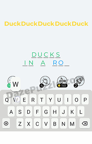 Dingbats Level 342 (Duck Duck Duck) Answer