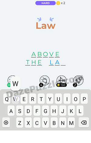 Dingbats Level 348 (Law) Answer