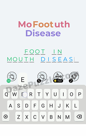 Dingbats Level 360 (Mo Foot uth Disease) Answer
