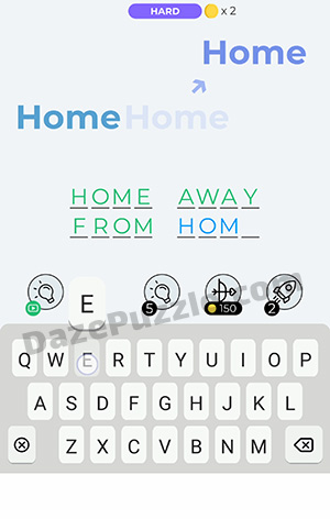 Dingbats Level 361 (Home Home) Answer