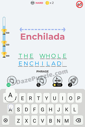 Dingbats Level 392 (Enchilada) Answer