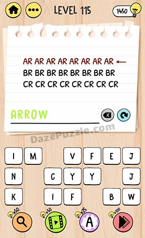 brain test tricky words level 115 answer