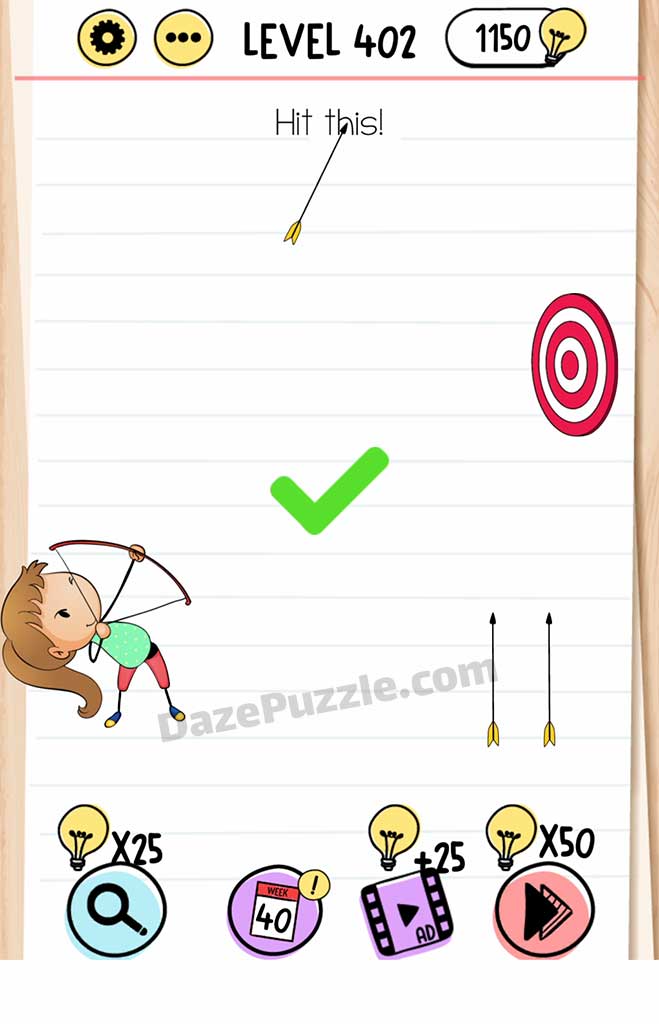 Brain Test Level 402 (NEW) Hit this Answer - Daze Puzzle