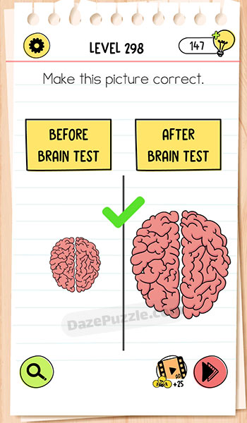 brain test 4 level 298 answer