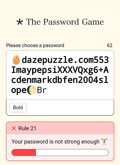Password Game Rule 21