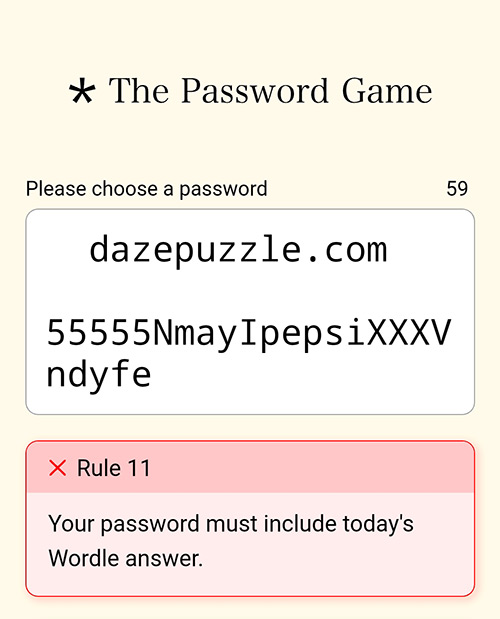 Password Game Rule 11