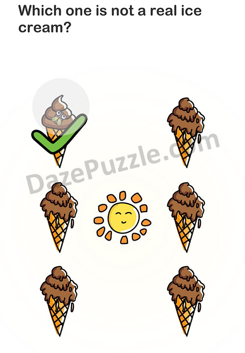 Brain Out Level 11 Which one is not a real ice cream Answer