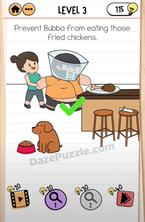 brain test 2 fitness with bubba level 3 answer